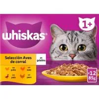 Alimento para Gato Gelatina de Aves Whiskas, Pack 12x85 G
