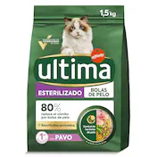 Alimento para Gatos Esterilizados Anti Bolas de Pelo con Pavo Ultima Bolsa 1.5 Kg