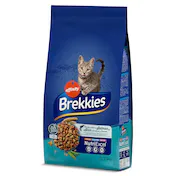 Alimento para Gatos Sabor Salmón, Atún y Verduras Brekkies Bolsa 1.5 Kg