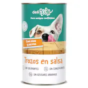 Alimento para Perros Trozos en Salsa con Ave y Arroz Deliperro de Dia Lata 1.25 Kg