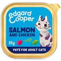 Alimento Salmón y Pollo Gato Adulto Edgard&cooper, Tarrina 85 G