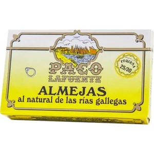 Almejas al Natural de las Rías Gallegas 25-30 Piezas Paco Lafuente