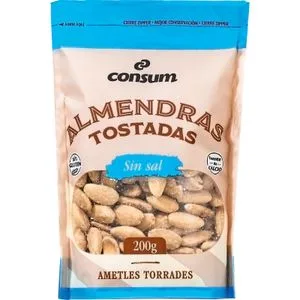 Almendra Repelada Tostada sin Sal 200 Gr