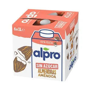 Alpro Bebida Almendra 0% Azúcar  Caja 6x1 L 6000 ML
