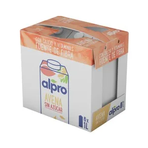 Alpro Bebida Avena 0% Azúcar  Caja 6x1 L. 6000 ML