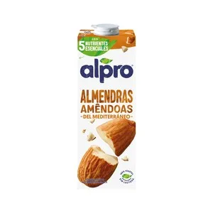 Alpro Bebida de Almendras Mediterráneas 100% Vegetal  1 L. 1000 ML