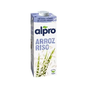 Alpro Bebida de Arroz 100% Vegetal y sin Azúcares Añadidos  1 L. 1000 ML