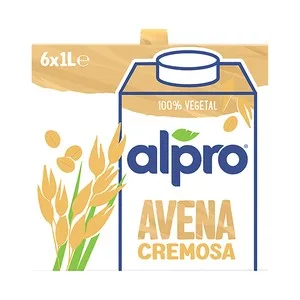 Alpro Bebida de Avena 100% Vegetal, sin Azúcares Añadidos 6 X 1 L. 6000 ML