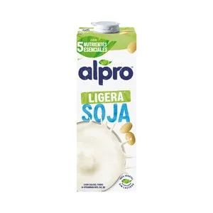 Alpro Bebida de Soja Ligera 100% Vegetal 1 L. 1000 ML