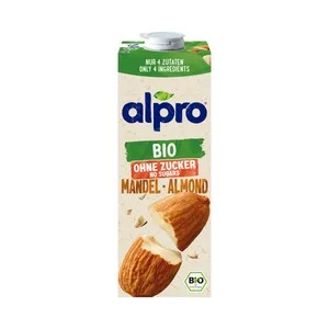 Alpro Bio Bebida Vegetal Ecológica del Almendra, sin Azúcares 1 L.  1000 ML