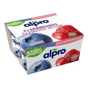 Alpro Especialidad de Soja Fermentada con Frutos Rojos (2) o Arándanos (2) 4 X 125 G. 500 G