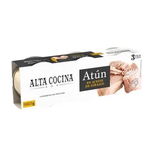 Alta Cocina Atún en Aceite de Girasol 3 X 52 G. 156 G