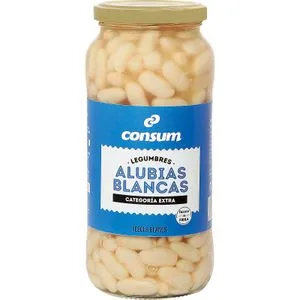 Alubia Blanca Cocida Frasco 400 Gr