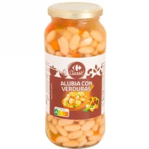 Alubias Cocidas con Verduras Classic Carrefour 400 G.