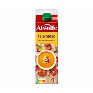 Alvalle Salmorejo Elaborado con Ingredientes 100% Naturales y Aceite de Oliva Virgen Extra Alvalle 1 L. 1000 ML