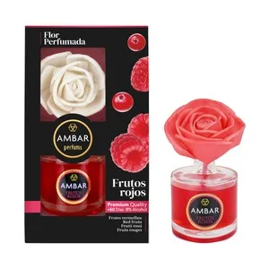 Ambar Ambientador con Forma de Flor Perfumada, con Fragancia a Frutos Rojos 75 Ml.