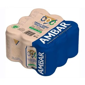 Ambar Cerveza Triple Zero Tostada Pack 9 Latas 33 Cl. 2970 ML