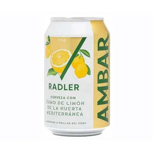 Ambar Radler Cerveza y Limón Lata de 33 Centilitros. 330 ML