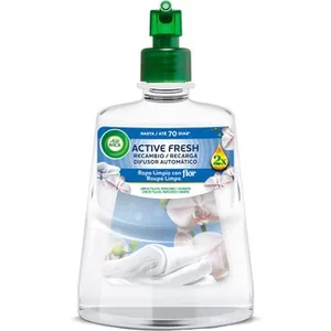 Ambientador Automático Difusor Active Fresh Ropa Limpia con Flor con Aceites Esenciales Recambio AIR Wick 1 Unidad