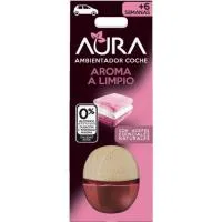 Ambientador Coche Aroma Limpio Aura, Pack 1 Ud.