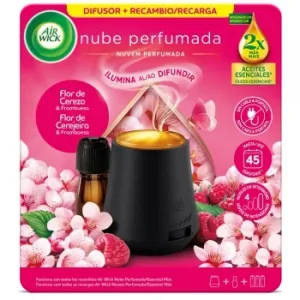 Ambientador Difusor Aroma Flor de Cerezo y Frambuesa Essential Mist Aparato y Recambio Air Wick 1 Ud.