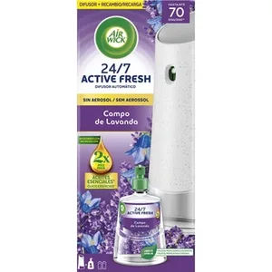 Ambientador Difusor Automático Active Fresh Campo de Lavanda 24/7 sin Aerosol + Recambio AIR Wick