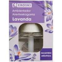 Ambientador Eléctrico Lavanda Eroski, Recambio 1 Ud