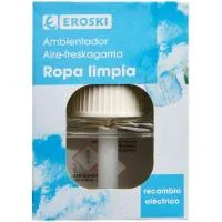 Ambientador Eléctrico Ropa Limpia Eroski, Recambio 1 Ud