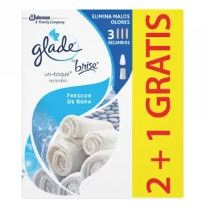 Ambientador un Toque Frescor de Ropa Recambio Glade By Brise Pack de 3 Unidades de 10 Ml.