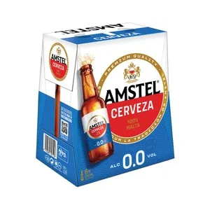 Amstel Cervezas sin Alcohol, 0,0 % Pack de 6 Uds de 25 Cl. 1500 ML
