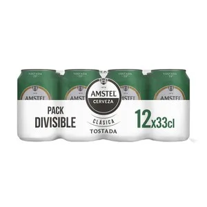 Amstel Clásica Cervezas Tostadas Pack 12 Uds. X 33 Cl. 3960 ML