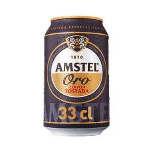 Amstel ORO Cerveza Tostada Lata de 33 Cl. 330 ML