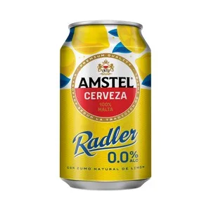 Amstel Radler Cerveza 0.0% Alcohol con Zumo Natural de Limón 33 Cl. 330 ML