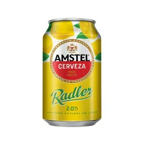 Amstel Radler Cerveza con Zumo Natural de Limón Lata de 33 Cl. 330 ML