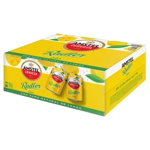 Amstel Radler Cerveza con Zumo Natural de Limón Pack 12 Uds. X 33 Cl. 3960 ML