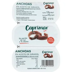 Anchoas en Aceite de Girasol 3 X 23 Gr