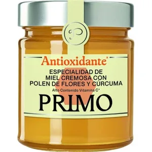 Antioxidante Especialidad de Miel Cremosa con Polen de Flores y Cúrcuma Primo
