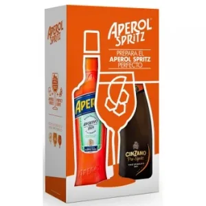 Aperitivo Aperol 70 Cl. + Vino Espumoso Cinzano Pro Soritz 75 Cl.