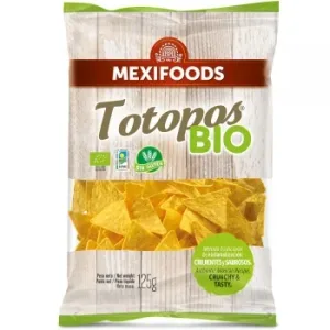 Aperitivo de Maiz Ecológico Totopos Mexifood sin Gluten 125 G.