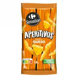 Aperitivo de Maíz Sabor Queso Sensation Carrefour 100 G.