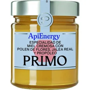 Apienergy Especialidad de Miel Cremosa con Polen de Flores, Jalea Real y Propóleo Primo 250 G