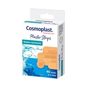 Cosmoplast Apositos Adhesivos Resistente al Agua de 5 Tamaños Diferentes 40 Uds.