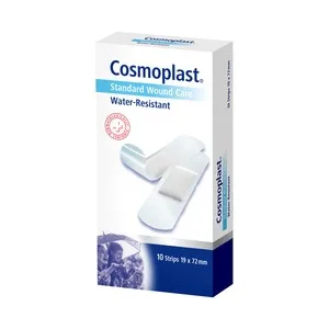 Cosmoplast Apósitos de 19 X 72 Mm, Resistentes al Agua y Empaquetados Individualmente Cosmoplast 10 Uds.