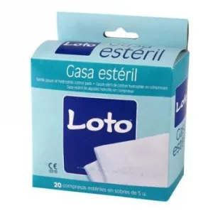 Apósitos Gasa Algodón 20x20 Cm. Loto Caja 20 Ud.