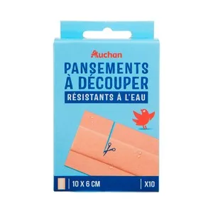 Producto Alcampo Apósitos Plasticos para Cortar (10 X 6 Cm), Transpirables y Resistentes al Agua 10 Uds. 100 UD