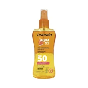 Babaria Aqua Uv Spray Protector Solar Acelereador del Bronceado y FPS 50 (muy Alta) 200 Ml.