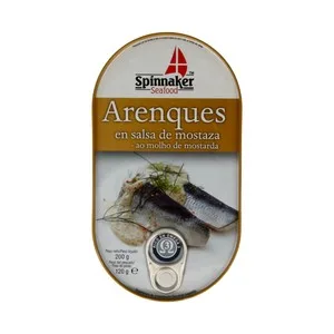 Spinnaker Arenques con Mostaza, Ahumados del Norte Spinnaker 200 G.