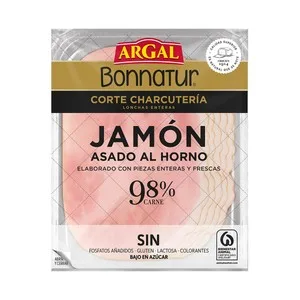 Argal Bonnatur Jamón Asado al Horno, Cortado en Lonchas Enteras 125 G.