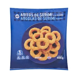 Aritos de Surimi a la Romana Hacendado Ultracongelados 0.6 KG