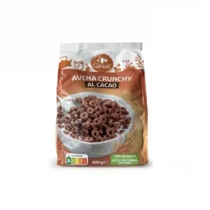 Aros de Avena Crujiente al Cacao Classic Carrefour 400 G.